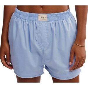 Free People Women's Day to Day Solid Boxer Placid blue XL